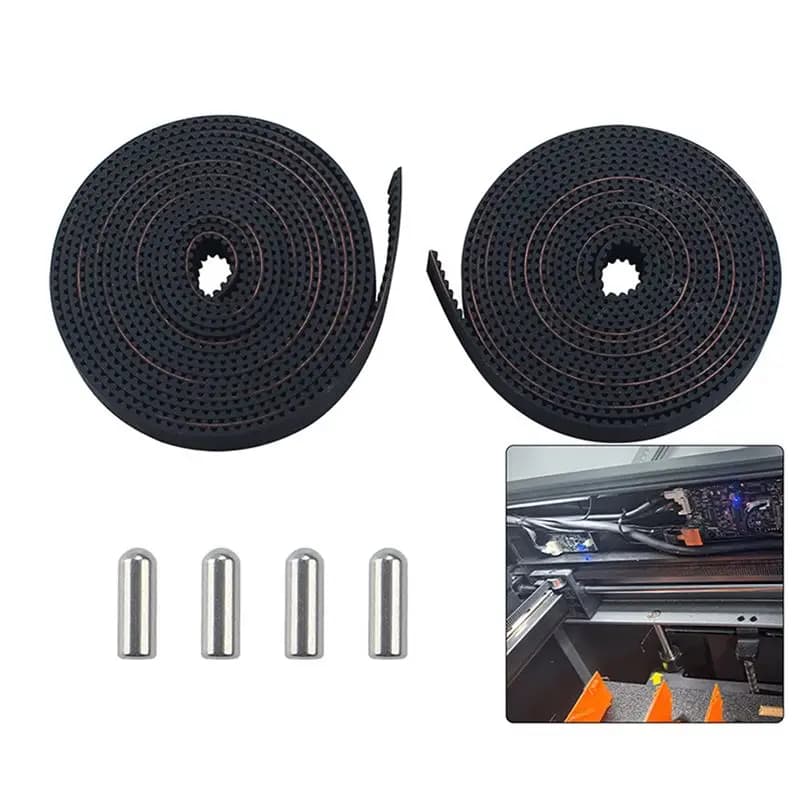Set di cinghie in gomma per parti di ricambio per stampante 3D K2 Plus, antiscivolo per asse XY della stampante 3D, per Creality K2 PLUS-AT64