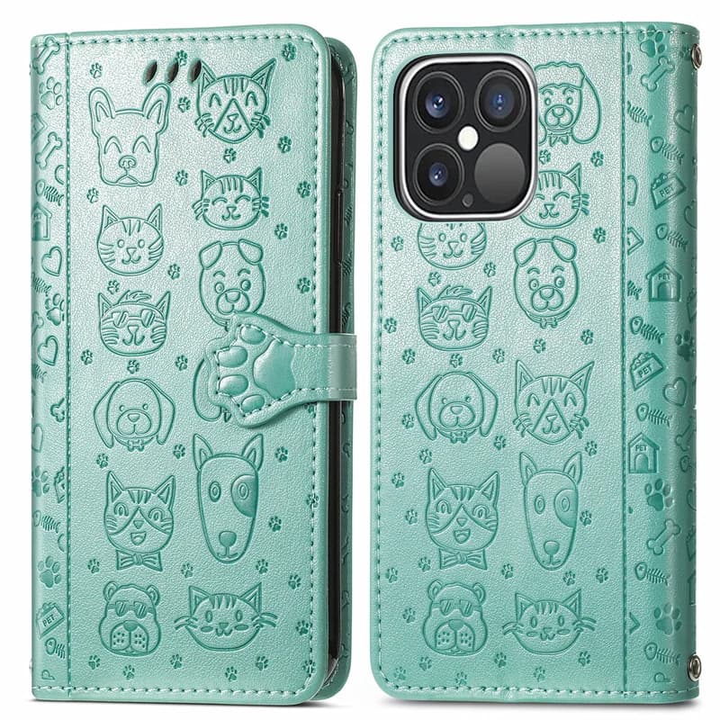 Custodia in pelle per Infinix Hot 30 20 12 11 10 9 30i 20S 20i 12i 10T 10S 11S NFC Play Cat Dog Flip Wallet custodia antiurto per libri