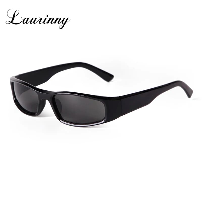 Trend Wrap Y2k Sport Sunglasses Men Brand Designer Cycling Driving Retro 90s Narrow Rectangle Brown Shade Sun Glasses Male UV400