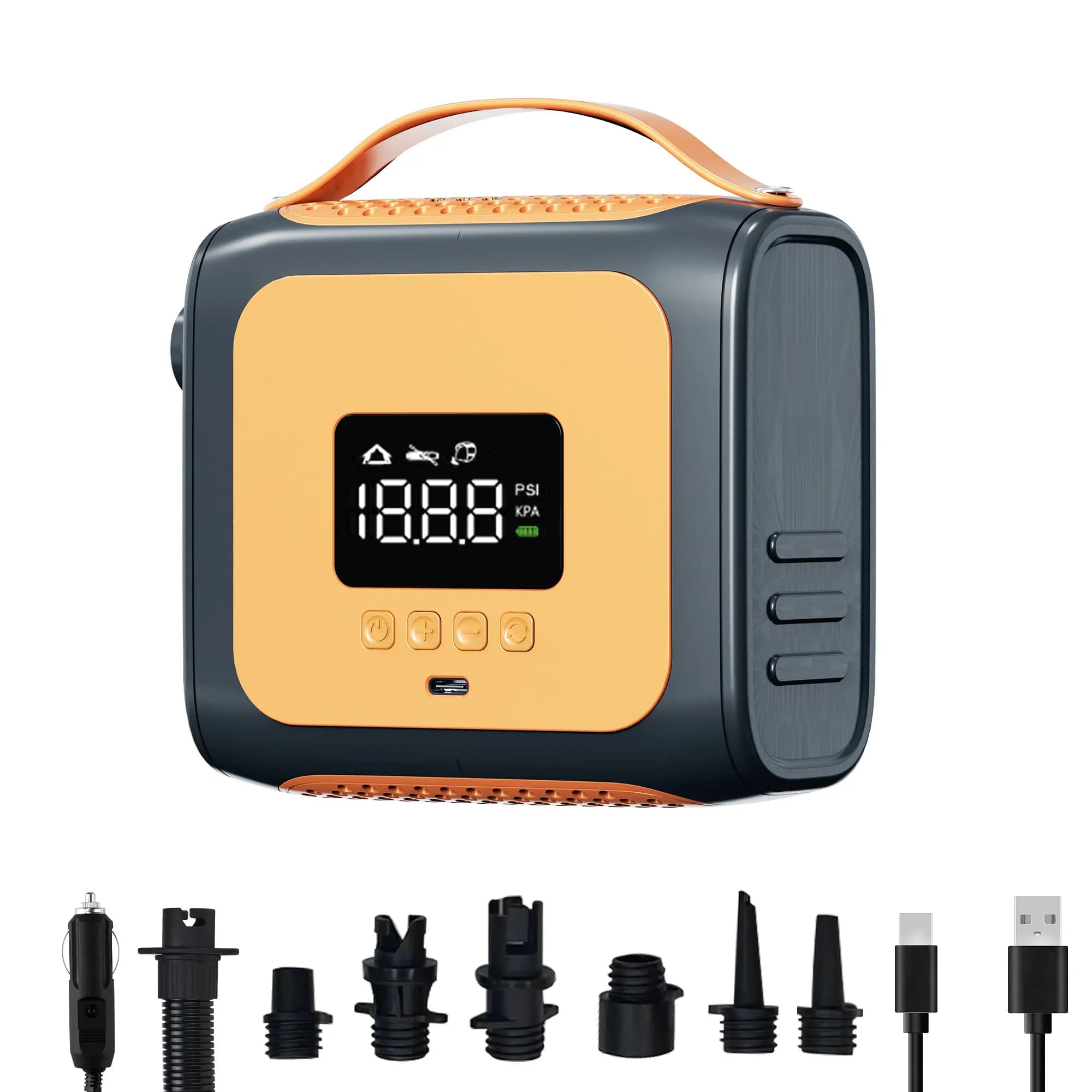 Electric Paddle Board Pump, 20PSI Portable SUP Air Compressor with Auto Shut-Off & Deflation 12V DC Car Connector for Kayak Boat