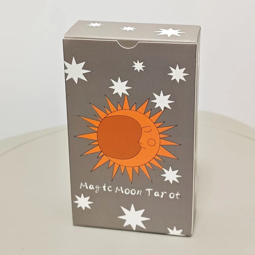 Mazzo di tarocchi Moon Magic 78 carte dei tarocchi uniche in stile vintage stampate su cartoncino doppio goffrato da 350 g/m2 12 * 7 cm