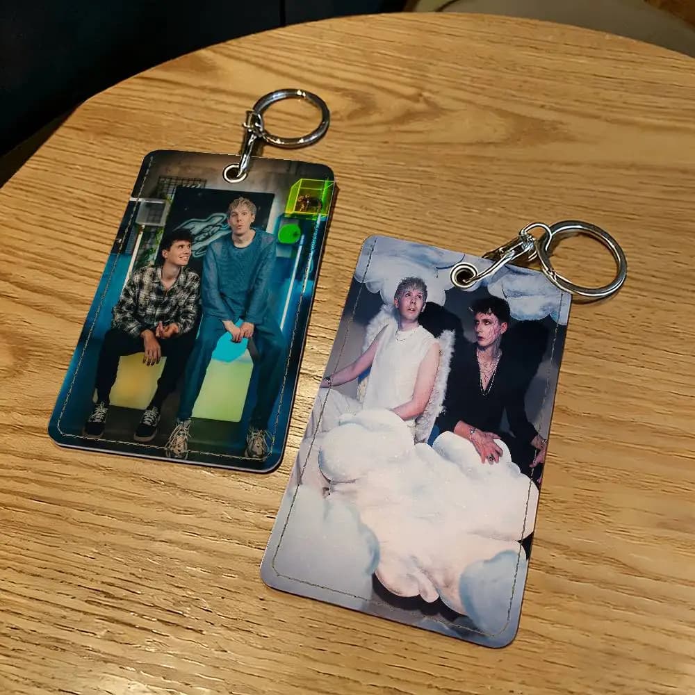 Keyring with Dan and Phil Card Holder, Keyring Ring, Protective Lock Case, Security Gift