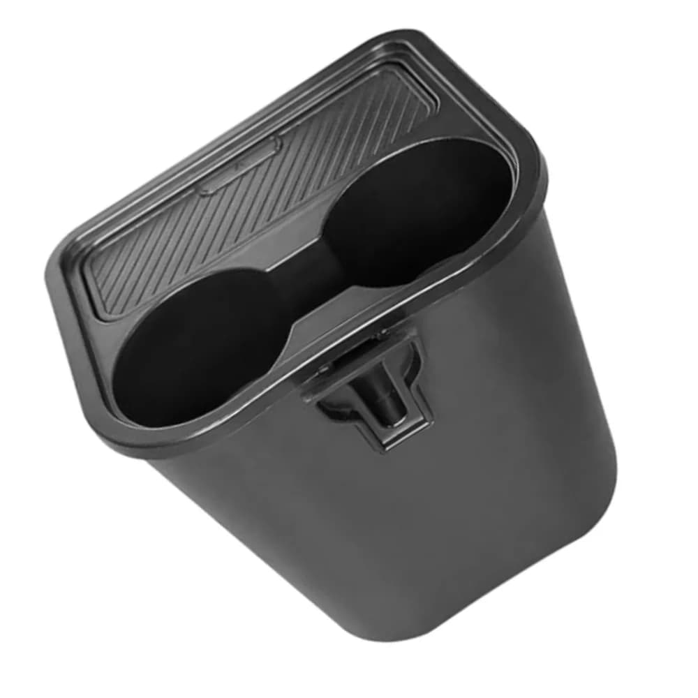 ABS Black Trash Can With Cup Holder For Ford Maverick 2022-2025 Multi-Function Trash Can Extra Rear Storage Box Accessories