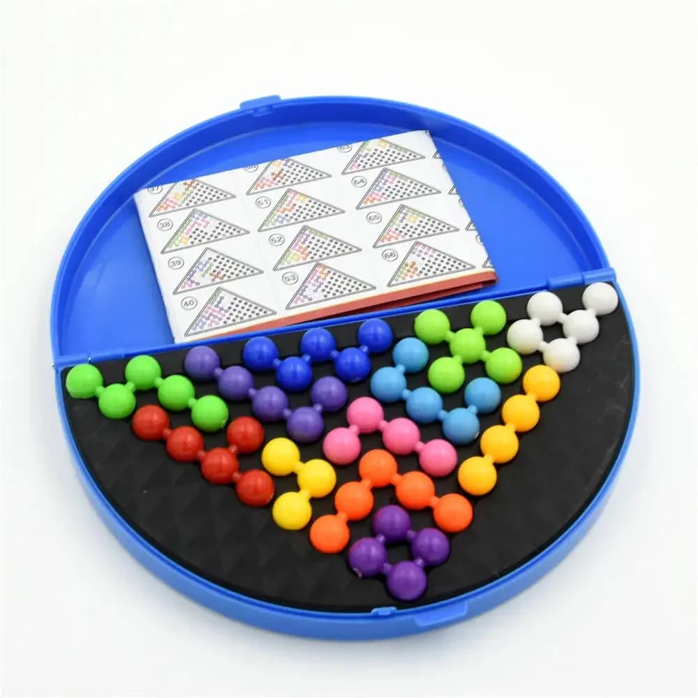 Classic Puzzle Pyramid Plate 174 challenge IQ Pearl logic Mind Game Brain Teaser Beads for Children Educational Toys