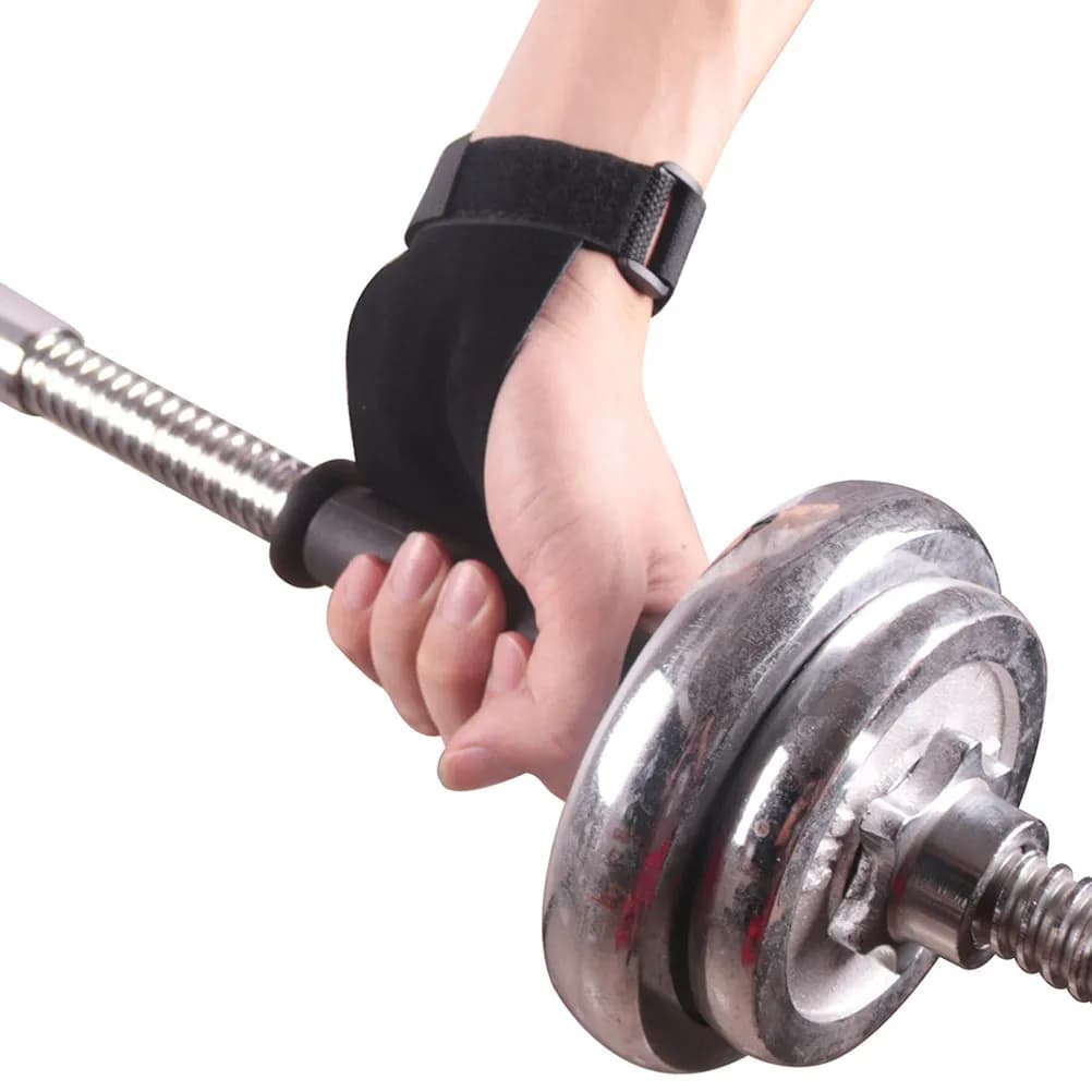 A Pair of Fitness Gloves Care Wristband Grip Belt Wrist Support Hand Brace for Pull-Up Training
