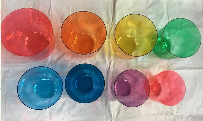13 pcs 432Hz perfect pitch CDEFGAB C# D# F# G# A# and C4 3rd octave crystal singing bowls set light color series 8.5"-6.5"