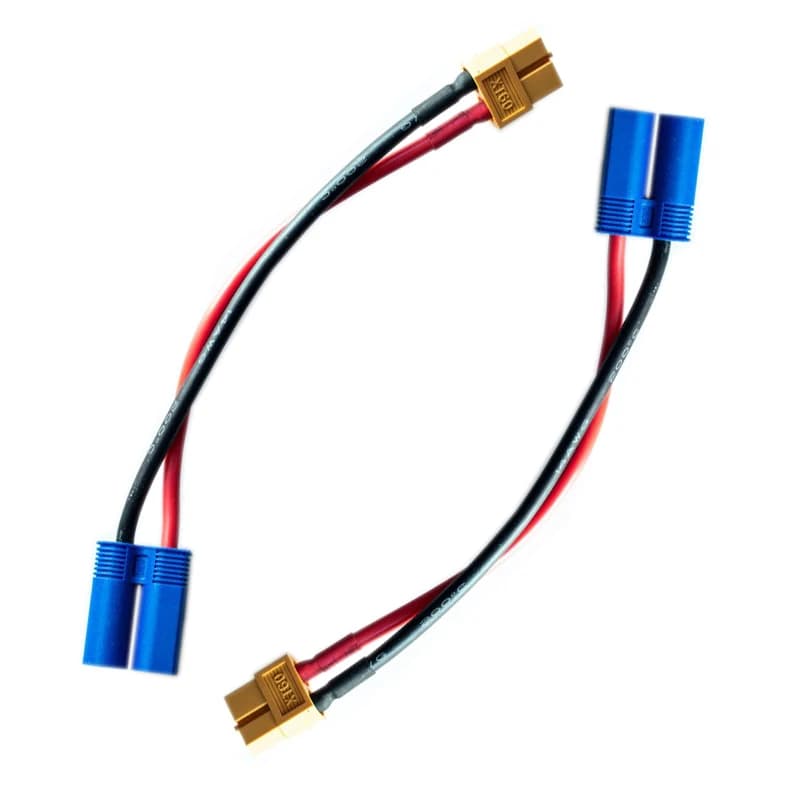 2 pezzi XT60 femmina a EC5 connettore maschio adattatore cavo di ricarica cavo 14awg 15 cm/30 cm per caricabatterie stile ISDT