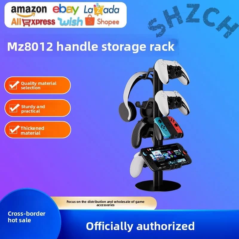 Headset Stand 3/4 Tiers for Desk Rotatable Controller Stand Compatible with Switch2 Headphone Holder for 9/12 Packs Controller