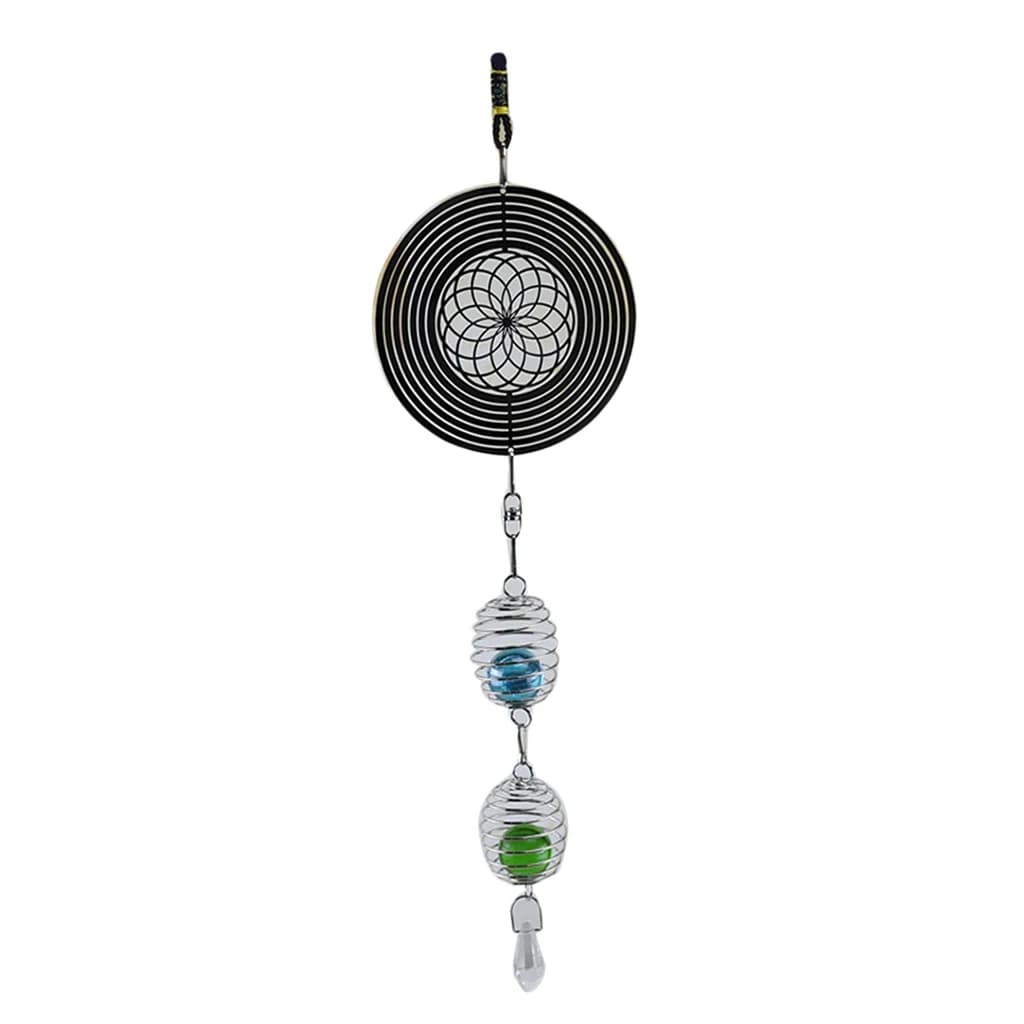 Spiral Metal Wind Spinner Chimes Hanging Ornament for Outdoor Garden Wind Decor Balcony Tent