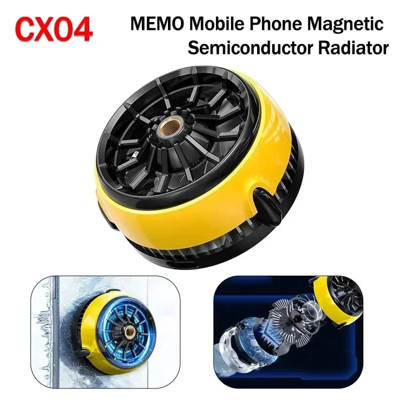 CX04 MEMO Ventola di raffreddamento per radiatore magnetico a semiconduttore per telefono cellulare per streaming live Dispositivo di raffreddamento per giochi PUBG per IOS Android universale