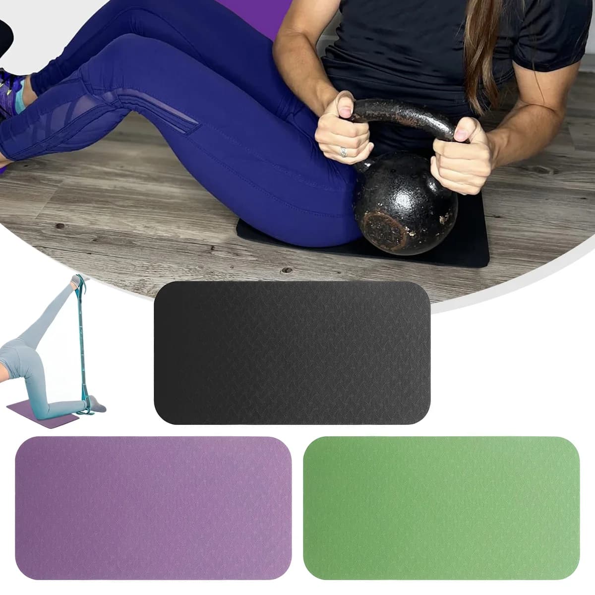 Ginocchio yoga nero Cuscino Ginocchia Protezione Spugna Cuscino per ginocchio Esercizio Giardinaggio Cortile Lavoro Ginocchiera yoga fitness Vendita calda