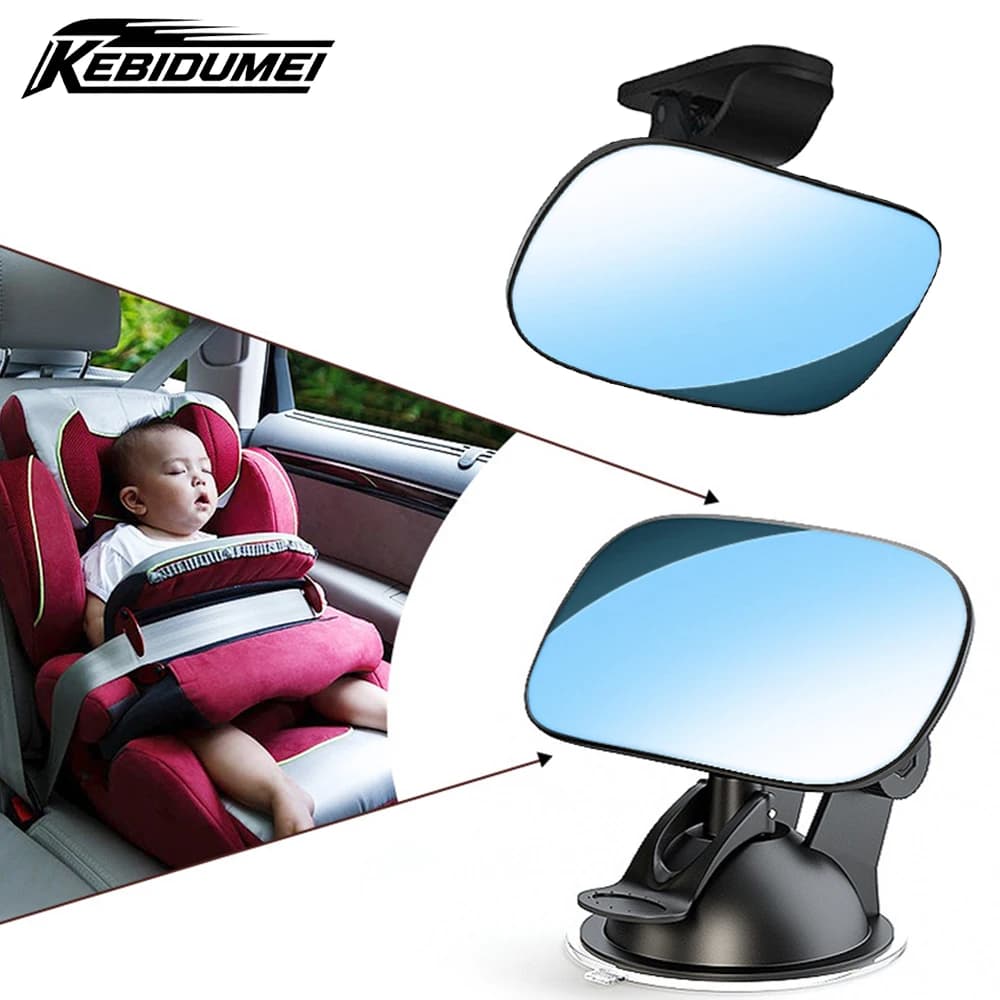 KEBIDUMEI Specchietto retrovisore per auto, regolabile a 360°, per la sicurezza del bambino, per il parabrezza, con ampio angolo di visione, monitor antiabbagliamento, per la cura dei bambini