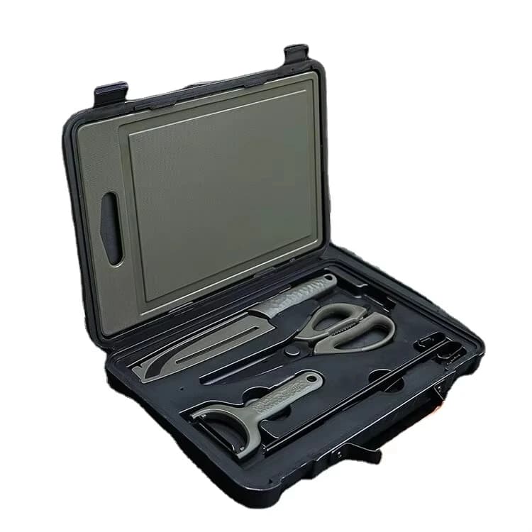 Multifunctional Portable BBQ Tool Set | Outdoor Kitchenware Combo with Cutting Board & Peeler for Camping Picnics