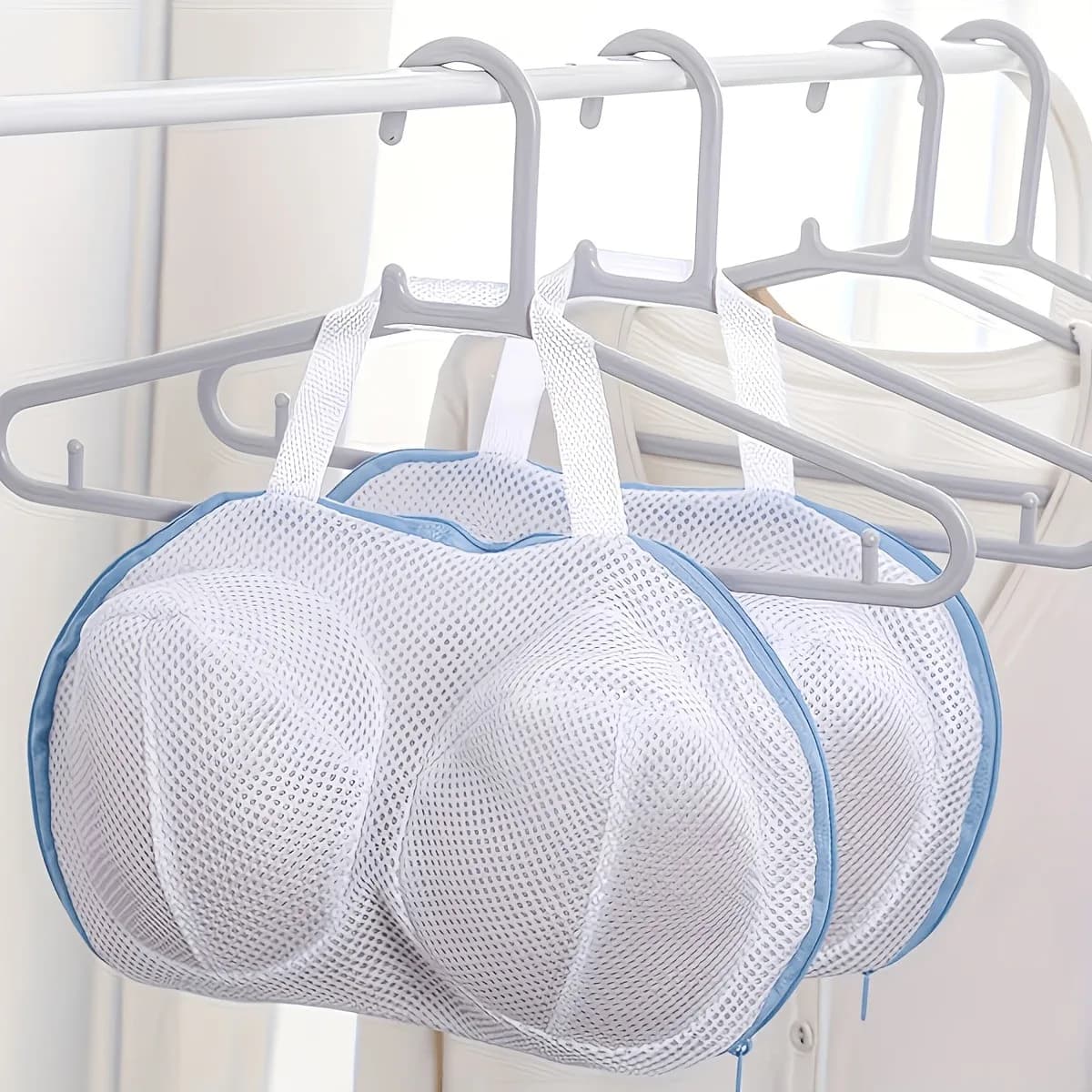 2PCS Handleable bra laundry bag, suitable for underwear, bras, bikinis, swimsuits, travel luggage organizer, laundry care bag