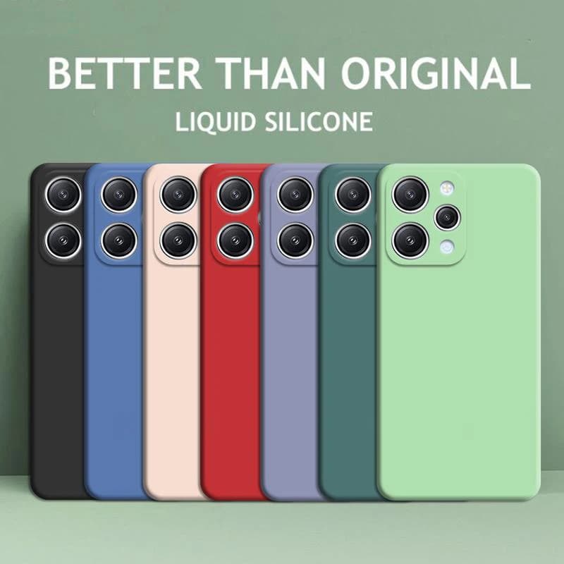 For Xiaomi Redmi 12 4G Case Liquid Silicone Plain Rubber Funda Protector Case For Redmi 12 Cover For Redmi12 Case