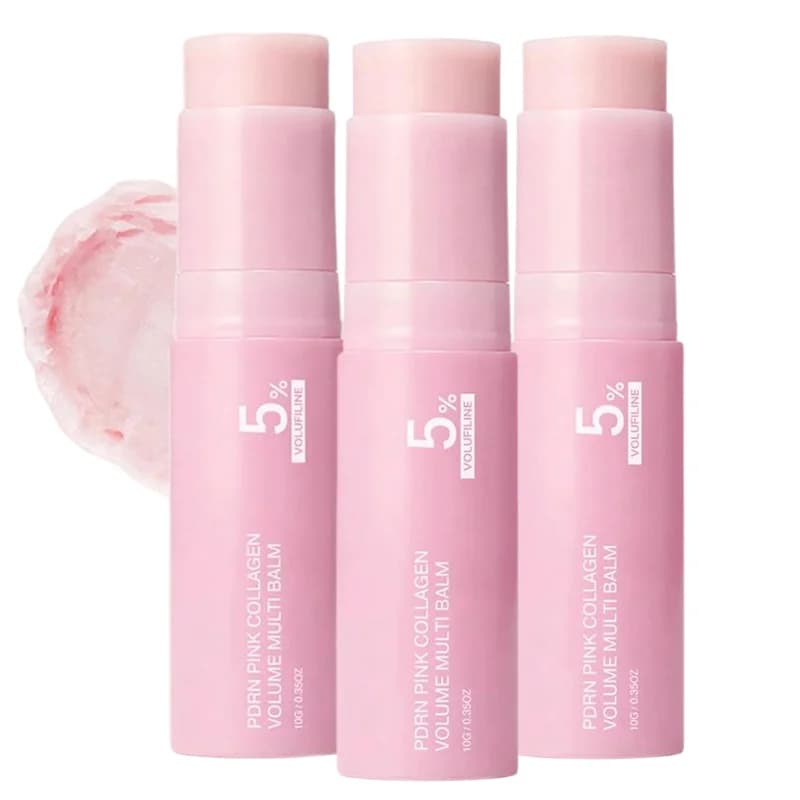 PDRN Pink Collagen Volume Multi Balm Stick 5% Volufiline Moisturizing Skin Care For Face,Under-Eyes, Neck, Forehead Hydrating