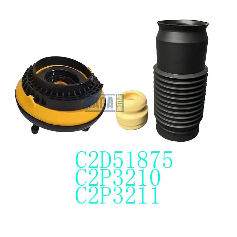 Kit Ammortizzatore Anteriore Sinistro/Destro con Supporto Superiore in Gomma e Cuffia Antipolvere per Jaguar XF X250 XJ X351 C2D51875 XR858419 C2P3211