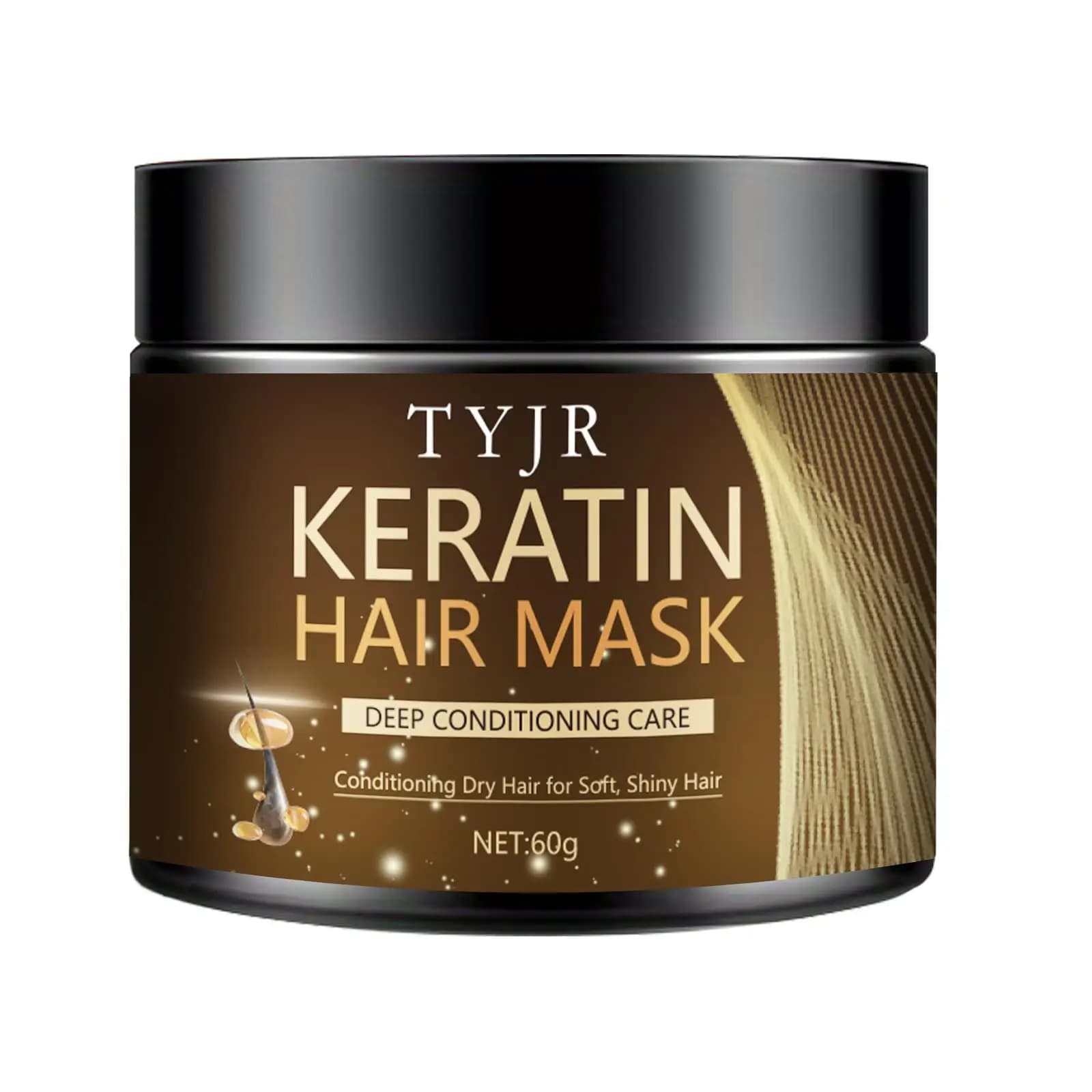 Magic Cheratina 60g Mask for Capelli Crespi e Danneggiati, Cream Protective for Leasing, Repair, Softening and Lighting Hair Dry, Deep Care
