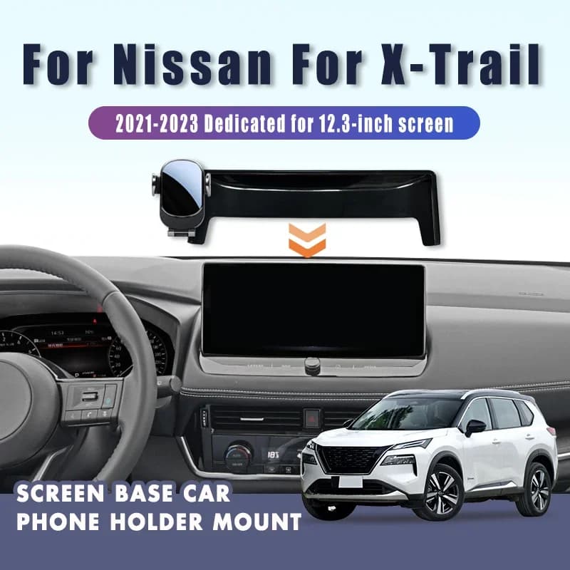 Base dello schermo Supporto per telefono per auto per Nissan per X-Trail Xtrail 2021 2022 2023 Supporto per controllo centrale Supporto GPS Accessori