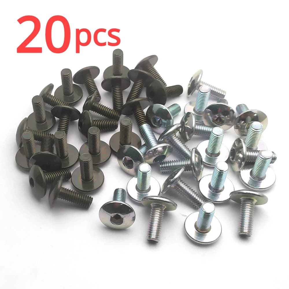 20 pz Grande Piatto A Testa Tonda Vite Esagonale Interna Bullone M6 6mm M6X16 per Moto Scooter ATV Ciclomotore Copertura In Plastica