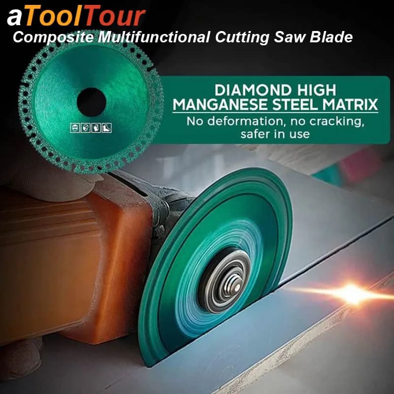 Composite Multifunctional Cutting Saw Blade Circular Disc Diamond Glass Seam PVC Ultra Thin Angle Grinder 100mm