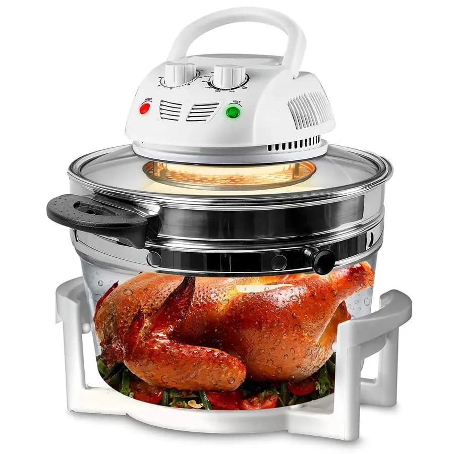 Air Fryer, Infrared Convection Oven, Bench Halogen Oven, Sana Cooking, Stainless Steel, 13 Quarts 1200W, Fast Preparation