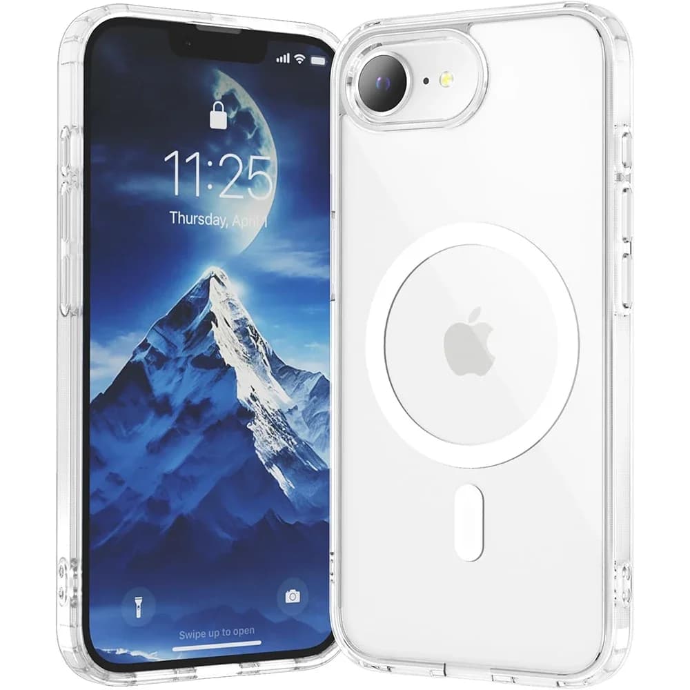 Custodia Magnetica MagSafe per iPhone 17E, Cover Trasparente con Ricarica Wireless MagSafe per iPhone 17E