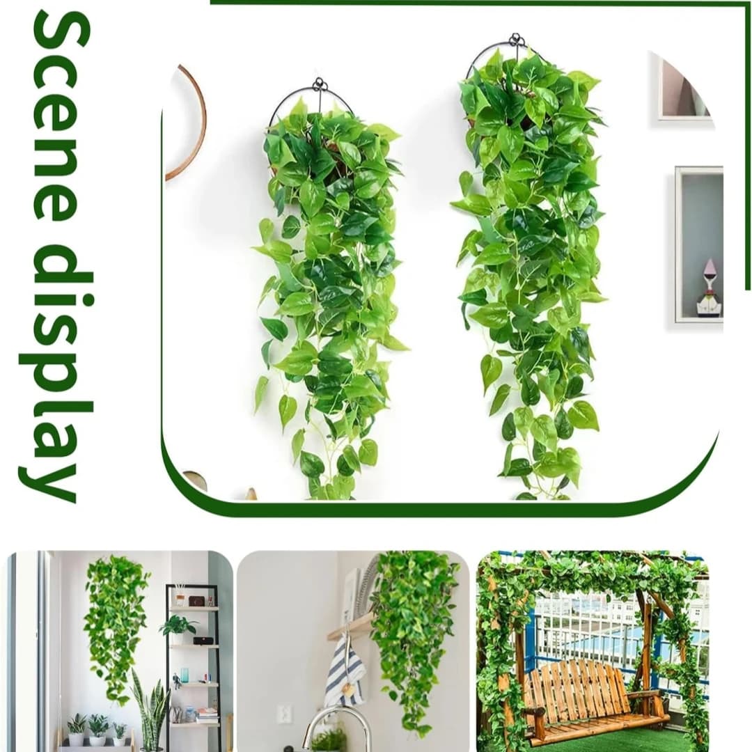Piante Artificiali Pendenti, Viti Finte in Vaso per Decorazione Esterna, Scaffali a Muro, Casa, Ufficio, Bagno, Fattoria, Patio