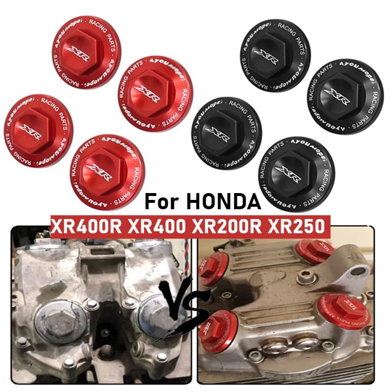 For HONDA XR400R XR400 XR200R XR250 Motorcycle Valve Adjustor Cap Bolt Oil Valve Cap Tappet Adjusting Cover Accessories XR 250