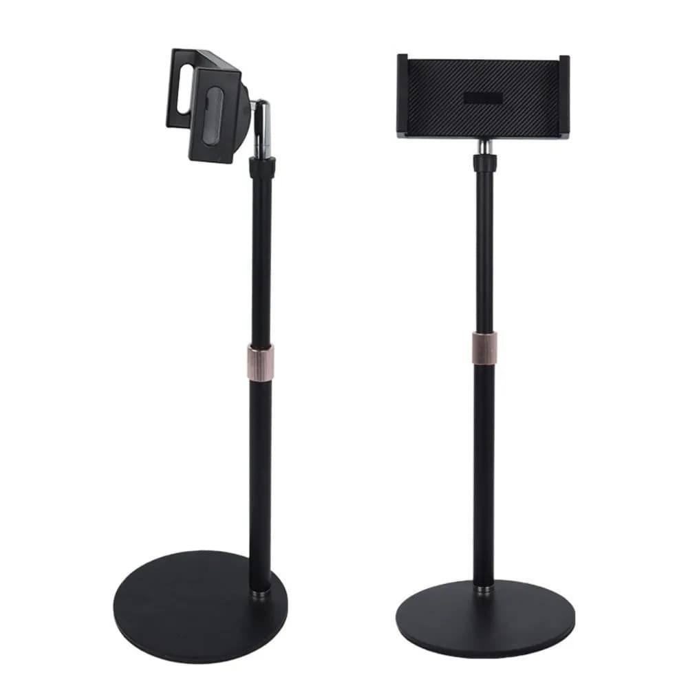 Supporto Verticale per Tablet Regolabile in Altezza, Base a Disco Rotante, Supporto Portatile per Monitor, Stabile e Antiscivolo, Porta Cellulare da Tavolo