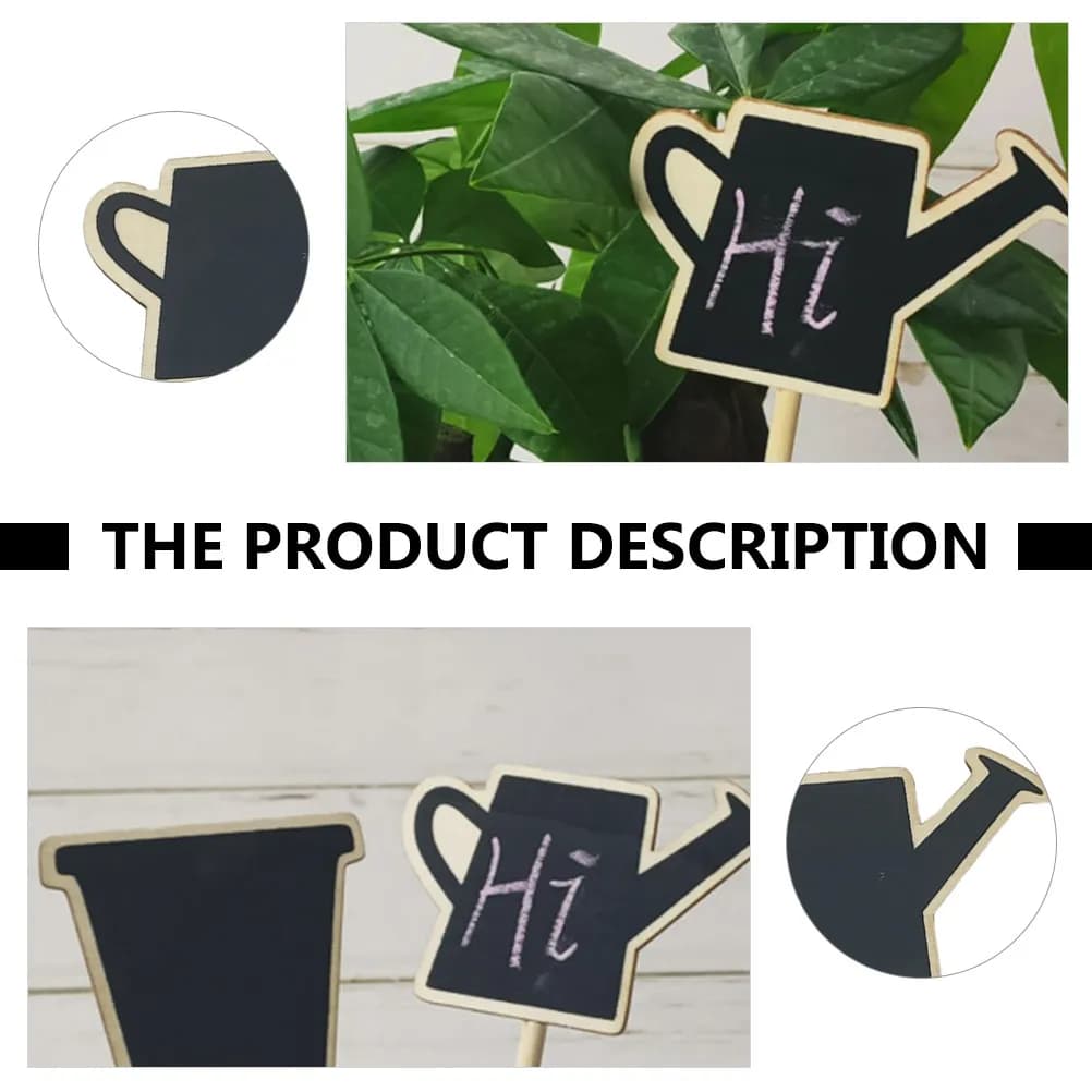 10 Pieces Labels Wood for Plants, Decorative Wood for Plants, Interior and Exterior, Mini Wood
