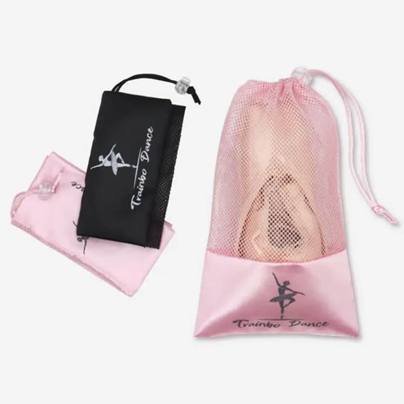 Borsa da ballo rosa bianca Custodia per scarpe Custodia per organizer per balletto Borse Borsa per scarpe da balletto in raso Custodia per scarpe da ballo