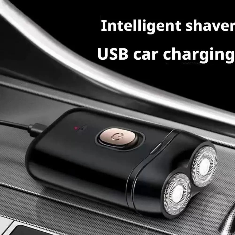 Men's Electric Shaver with Double Floating Head, USB Rechargeable, for Dry and Bagnate Shaving, Waterproof, Barba Trimmer