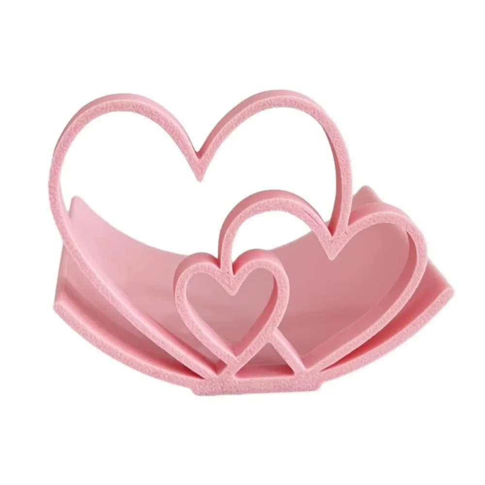 Portarotolo a Forma di Cuore Stampato in 3D con Base Antiscivolo, Contenitore per Carta Igienica Antiruggine, Stabile, per Casa e Cucina
