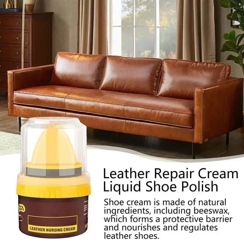 Spazzola per scarpe in pelle da 50 ml, lucidante, per la cura delle scarpe, detergente illuminante, spugna per la pulizia, incolore/nero/marrone