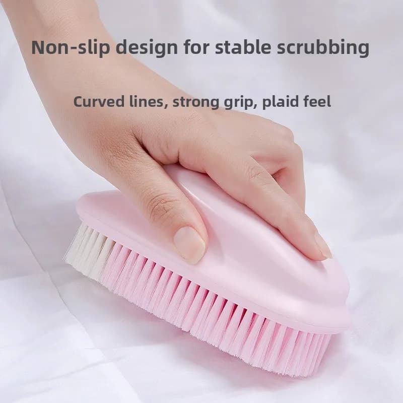 1PC Handheld Stiff Bristle Plastic Brush Multi-functional Household Shoe Wash Cleaning Brush for Laundry and Bathroom