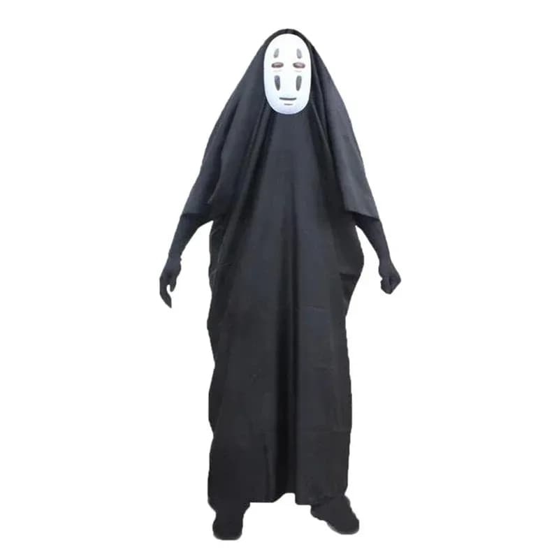 Cosplayisti CyAnime senza volti adatti per feste di Halloween, compresi maschere e guanti