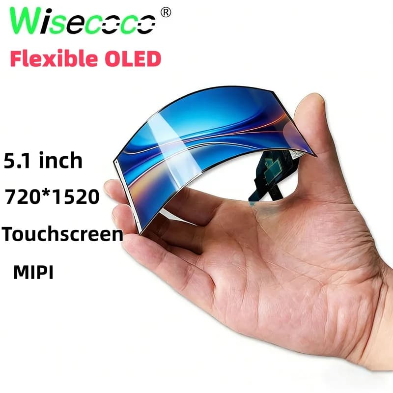 Schermo Touch AMOLED Flessibile da 5,1 Pollici, Display OLED Pieghevole 720×1520 RM69299 100% NTSC per Robot/Pannello Medico Indossabile