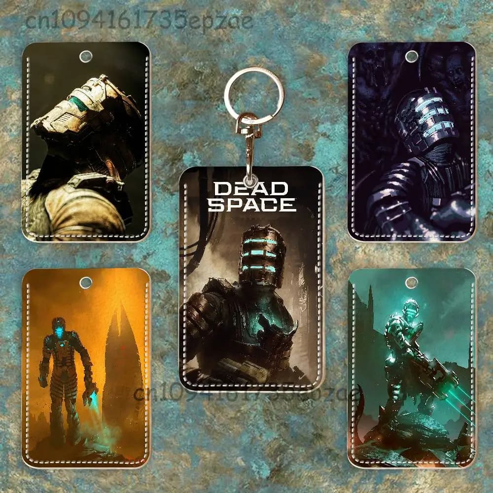 D-Dead S-Space Custom Access Card Holder Leather Card Holder Keychain Transport Card Holder