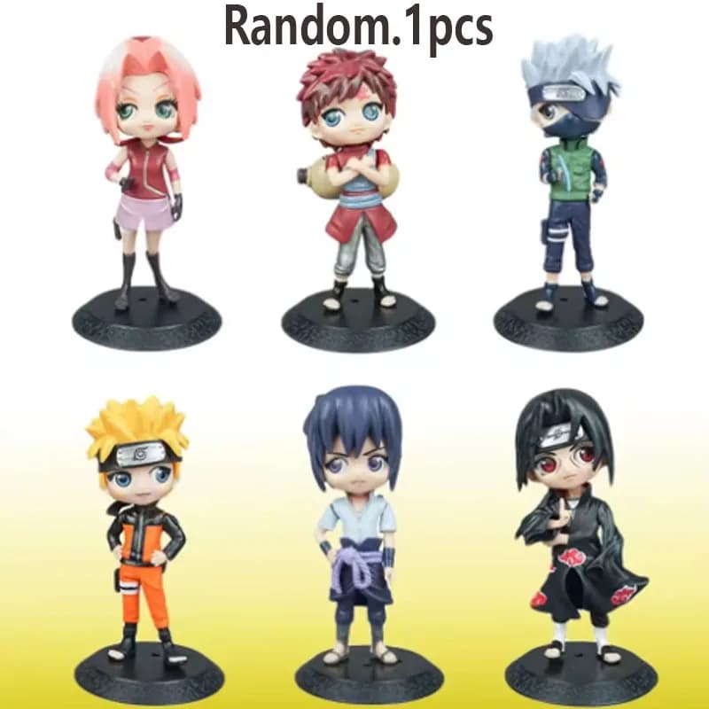 Figura anime Naruto da 14 cm, Uzumaki, Hatake Kakashi, Gaara, Uchiha Sasuke, graziosa bambola Qposket, modello giocattolo in PVC, regalo di compleanno per bambini