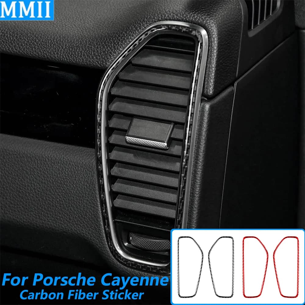 Per Porsche Cayenne 9Y0 9YA 9YB E3 2018-2023, Copertura in Fibra di Carbonio per Bocchette di Ventilazione Laterali, Accessori Auto, Adesivo
