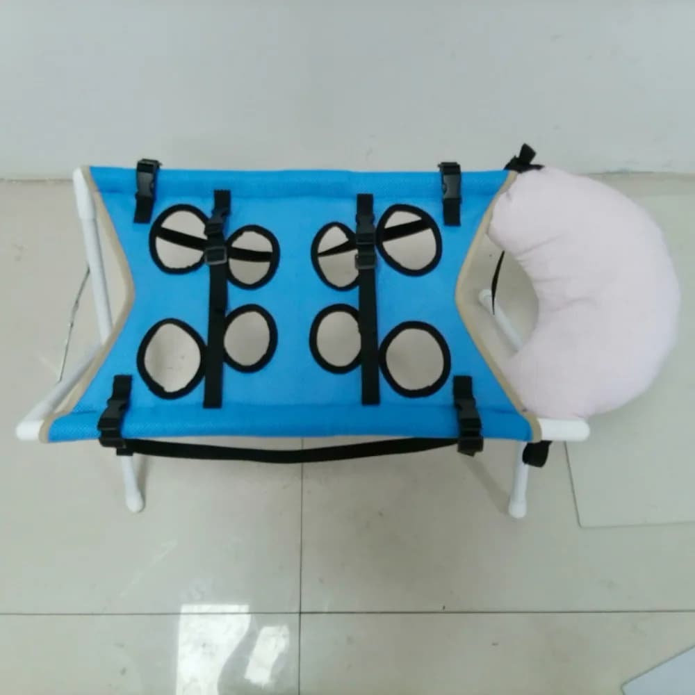 Folding Cat Bathing Rack Breathable Anti-Bite Pet Grooming Hammock Stable Structure Quick-Dry Mesh Nail Clipping Table