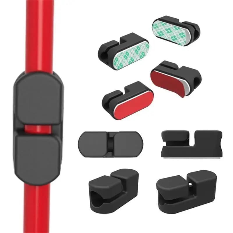 R53C 10 pezzi morsetto per cavo supporto per fissaggio dati clip per gestione cavi cilindrici strumento da tavolo per da