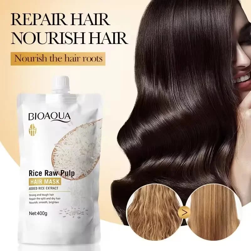 5 Seconds Magic Rice Keratin Hair Mask Repairs Damaged Crapses Soft Smooth Shiny Hydrating Nutrient Hair Root Care