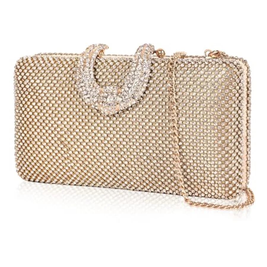Pochette con strass scintillanti per matrimoni, borsa elegante da cerimonia, borsa da sera formale per donna