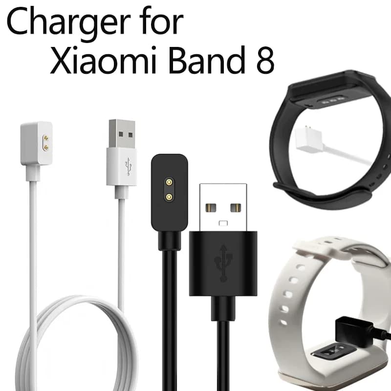 Caricatore USB per Xiaomi MI Smart Band 10 9 8 Pro Active, Stazione di Ricarica Portatile Veloce per MIband 8 Active