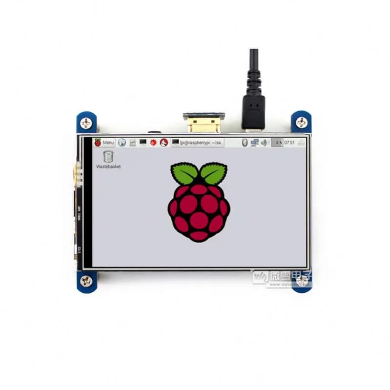 Waveshare Raspberry Pi 4th Generation 4-inch Resistance Screen Raspberry Pi Screen HD-MI Display IPS Touch Screen