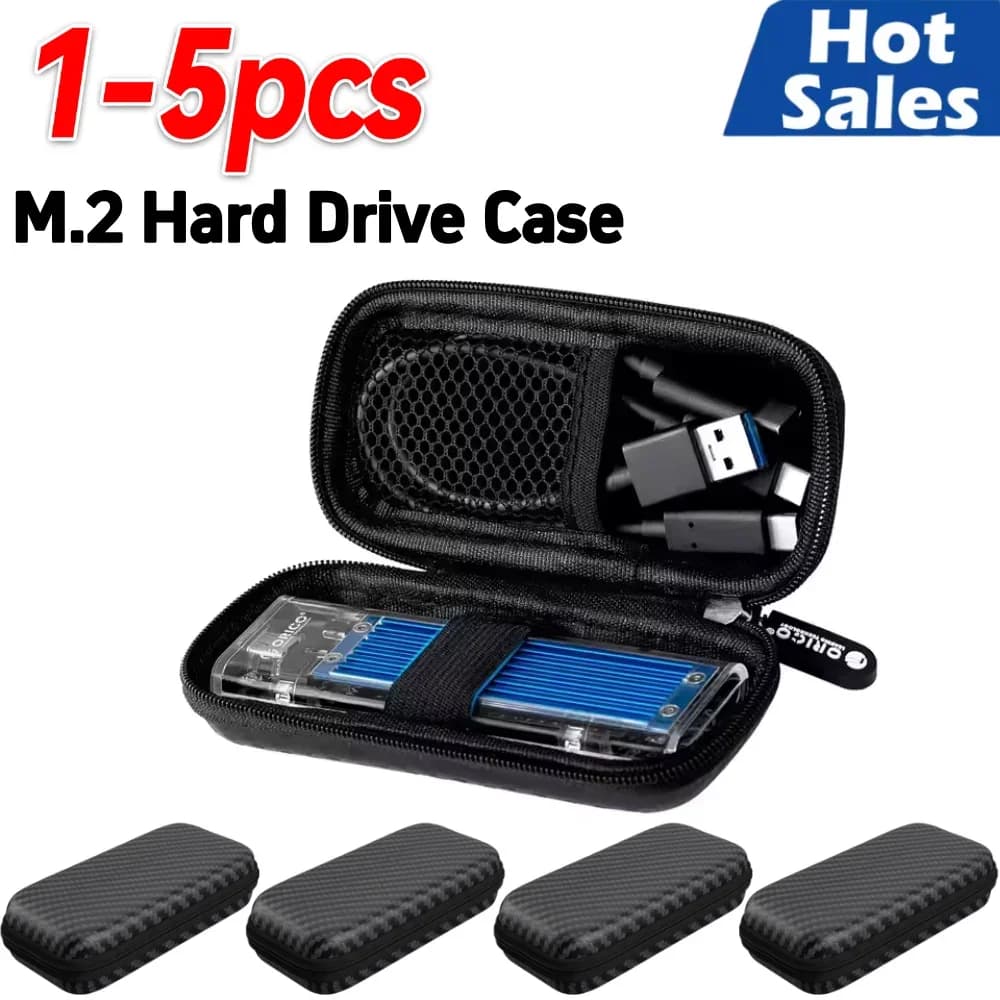 1-5 pezzi ORICO per custodia esterna per disco rigido M.2/auricolari/linea dati, custodia per disco rigido M.2, custodia per SSD portatile in EVA antiurto