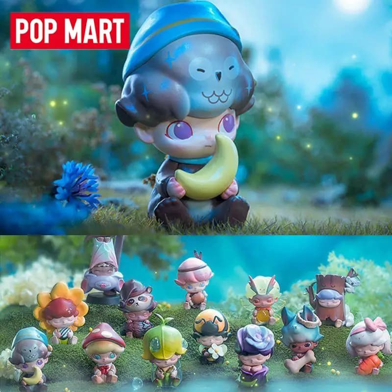 POP MART Dimoo Forest Night Series Blind box Mysterious Guess Bag Toys Doll Cute Anime Figure Ornaments for Desktop Gift Collection