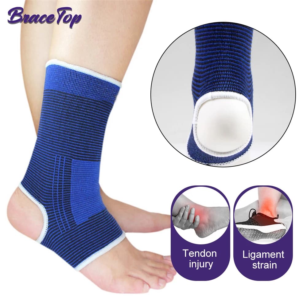 BraceTop 1 paio di fasce di supporto per caviglia professionali in maglia elastica per distorsione alla caviglia, sport, proteggono le scarpe, terapia della caviglia